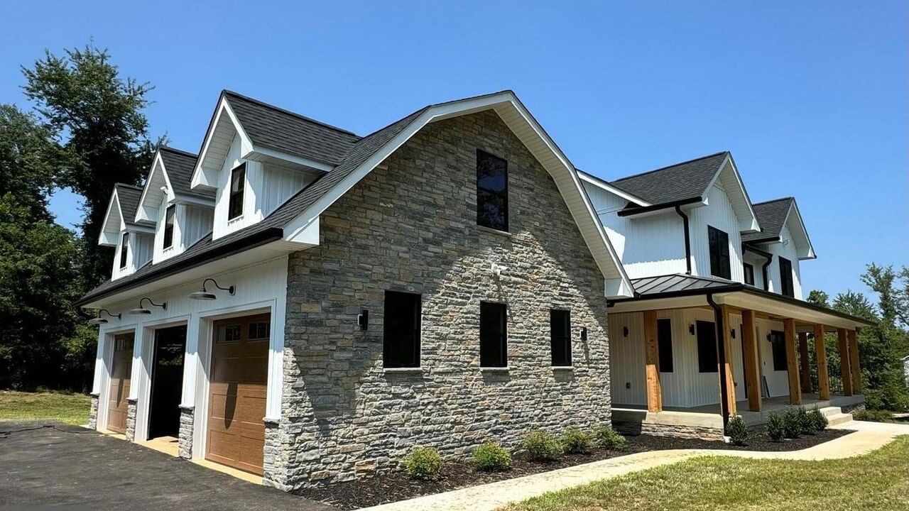 Stunning exterior of a luxury custom home built by M&M Brothers