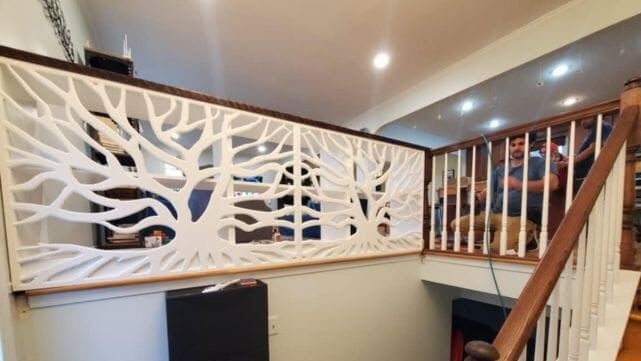 Intricate custom woodwork and CNC design details