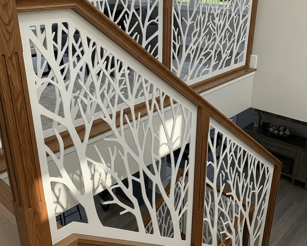 Custom CNC stair railing