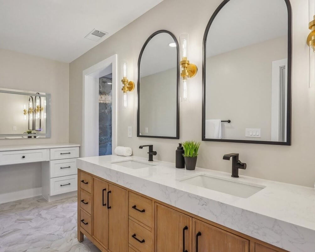 Spa-like remodeled bathroom