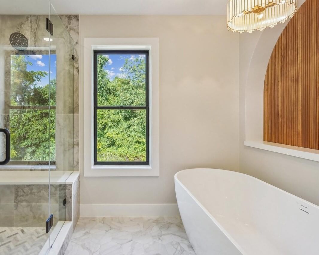 Wall with custom grooved panel trim